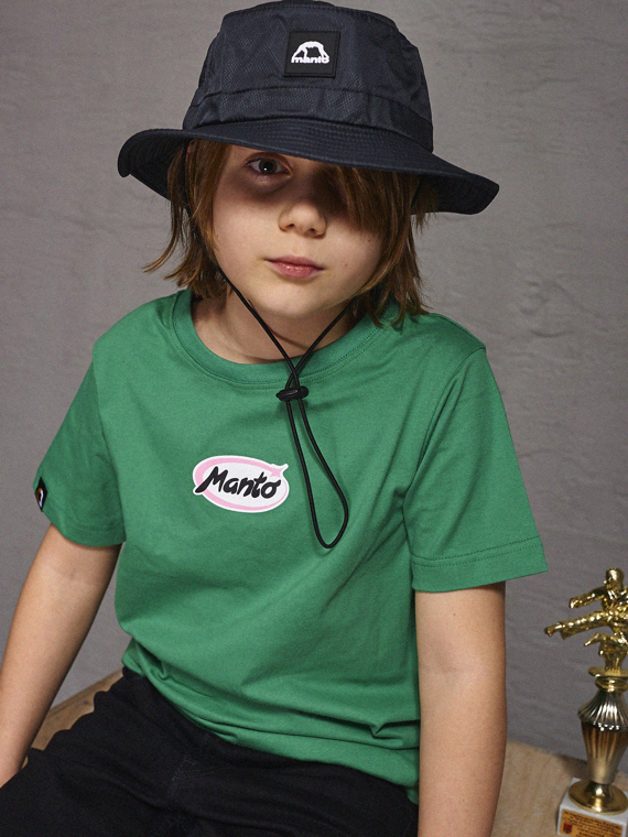 MANTO kids t-shirt DOGS green