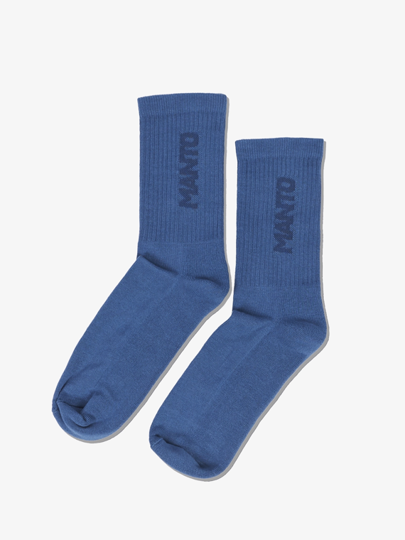 MANTO socks LOGOTYPE blue