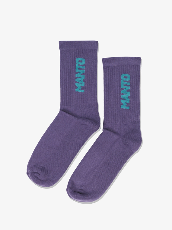 MANTO socks LOGOTYPE violet