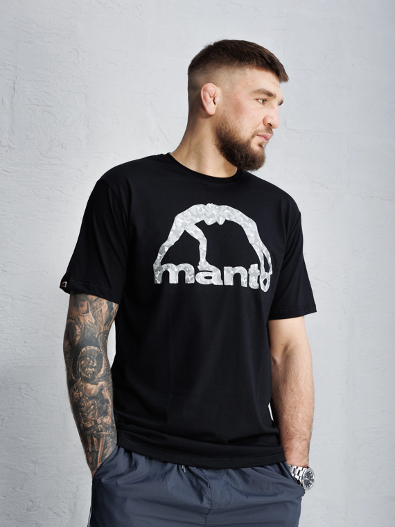 MANTO t-shirt LOGO CAMO black