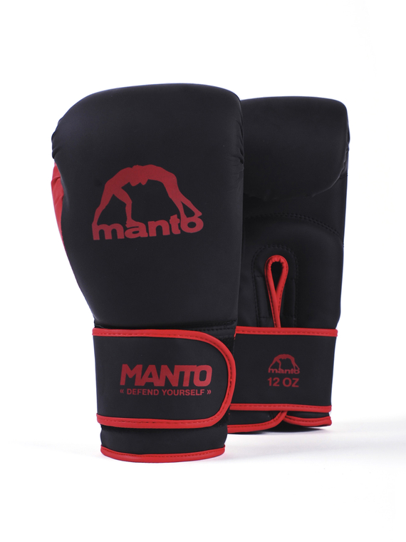 MANTO Boxing Gloves ESSENTIAL black-red