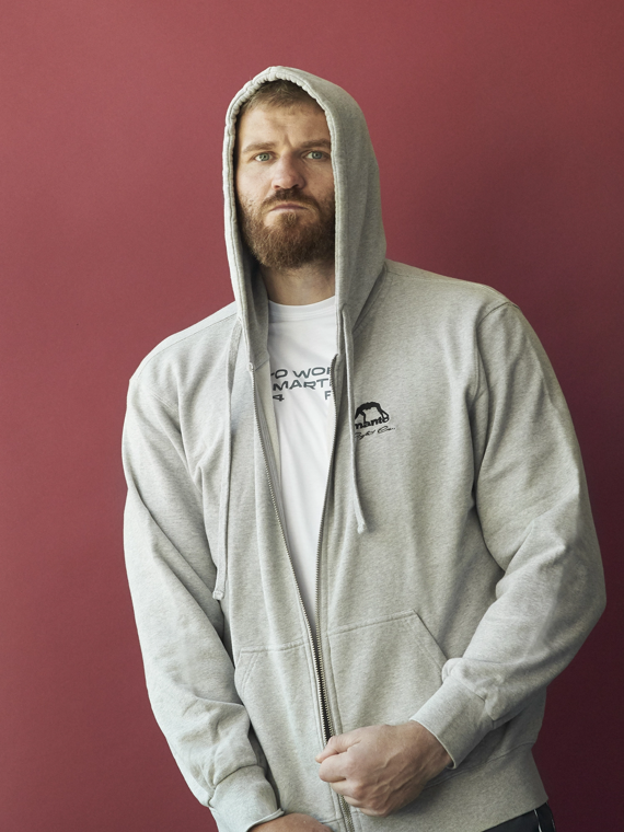 MANTO hoodie FIGHT COMPANY heather gray