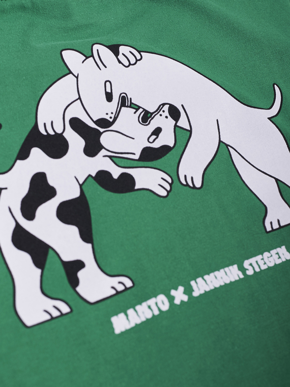 MANTO kids t-shirt DOGS green