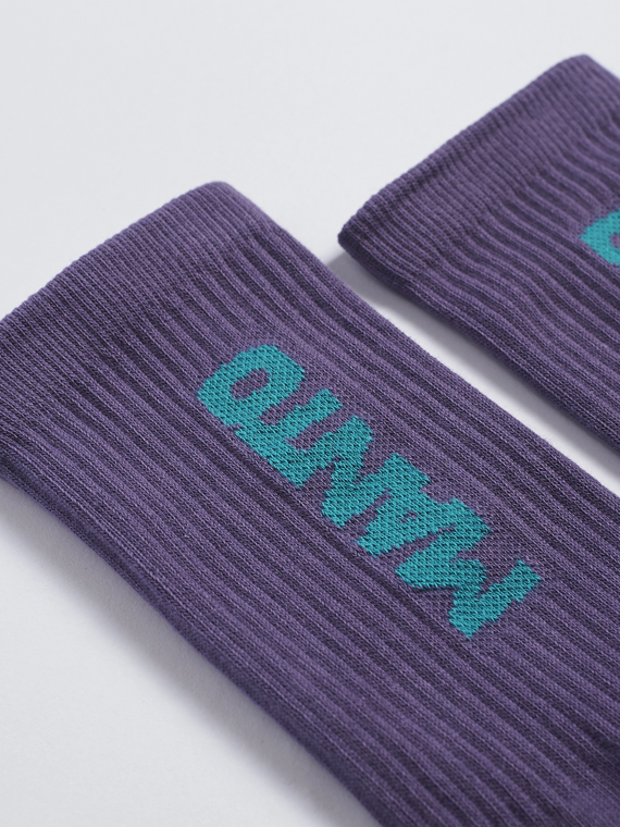 MANTO socks LOGOTYPE violet