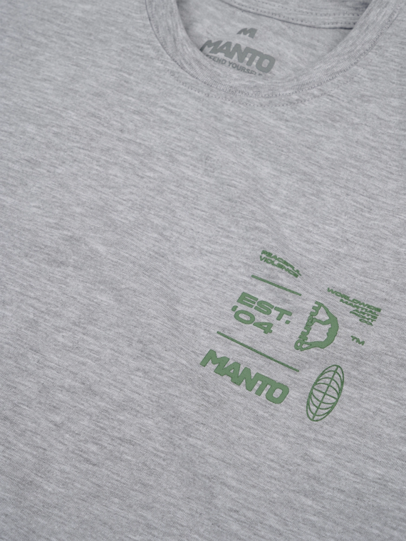 MANTO t-shirt AHEAD heather gray