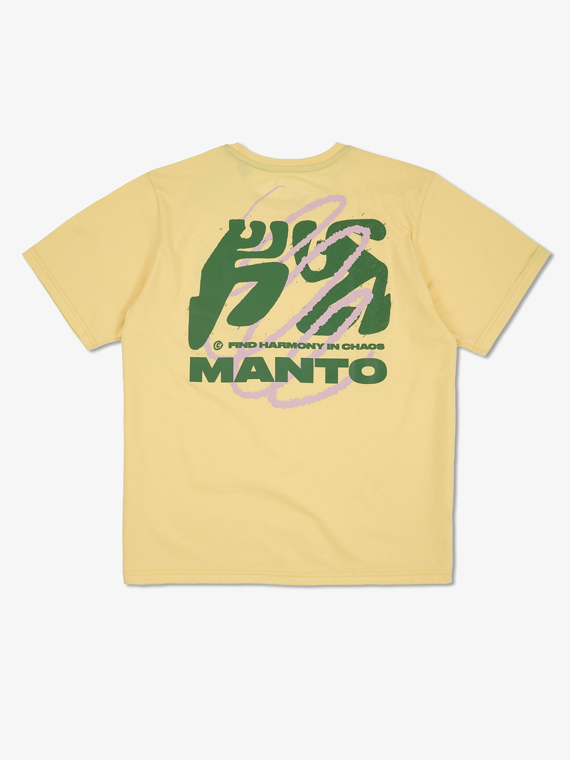 MANTO t-shirt HARMONY OVERSIZE yellow