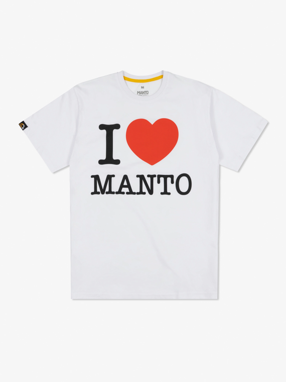 MANTO t-shirt I LOVE MANTO white