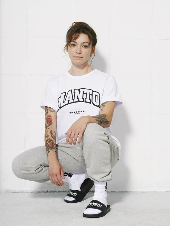 MANTO t-shirt WARSZAWA  OVERSIZE white