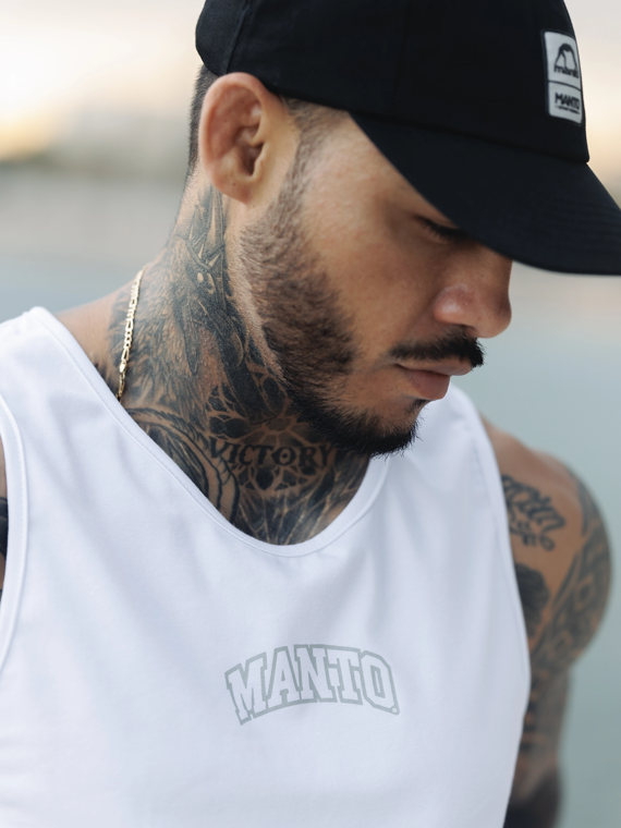 MANTO tank top VARSITY white