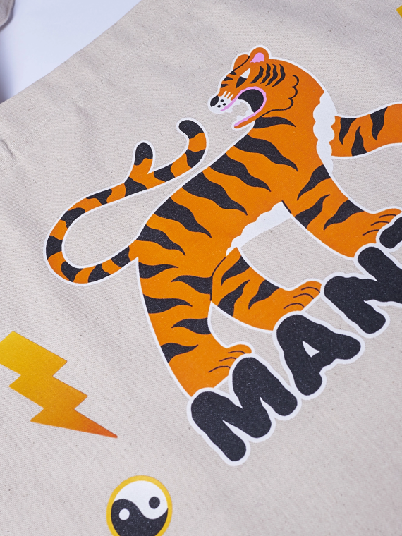 MANTO  tote bag TIGER`S TAIL large