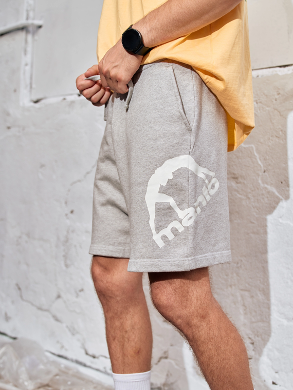 MANTO Baumwollshorts  LOGO melange