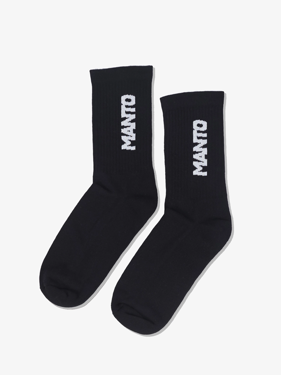 MANTO Socken LOGOTYPE schwarz-weiss