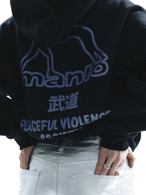 MANTO hoodie SOCIETY  OVERSIZE schwarz