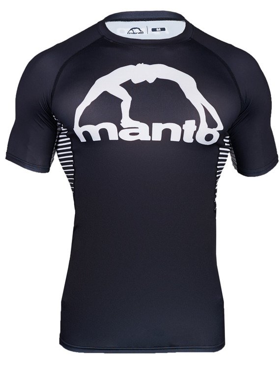 MANTO rashguard LOGO schwarz/weiss