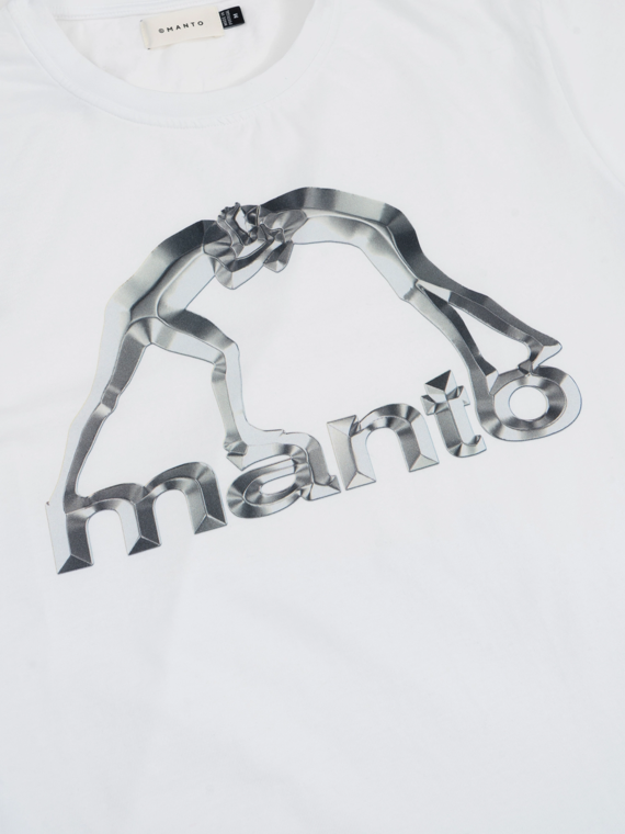 MANTO t-shirt METAL weiss