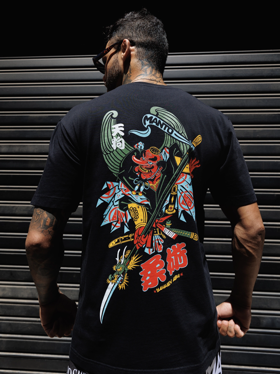 MANTO t-shirt TENGU schwarz