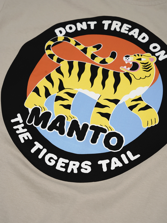 MANTO t-shirt TIGER`S TAIL beige