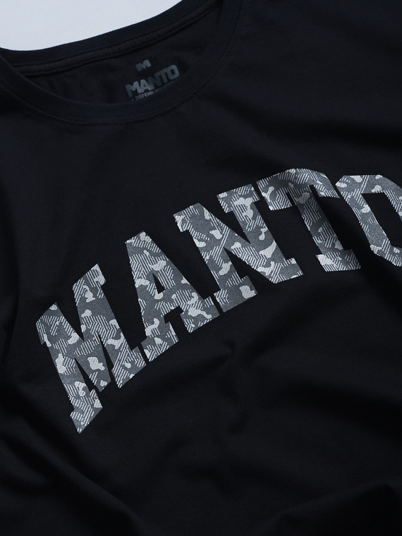 MANTO t-shirt VARSITY CAMO  OVERSIZE schwarz