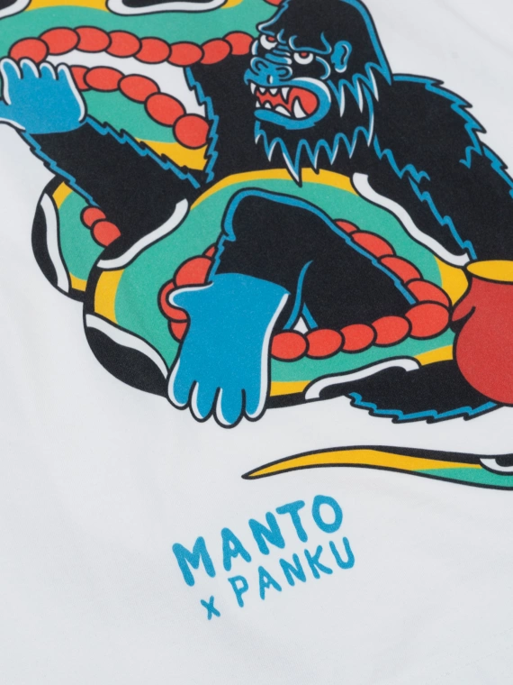 MANTO x Panku t-shirt STRUGGLE white