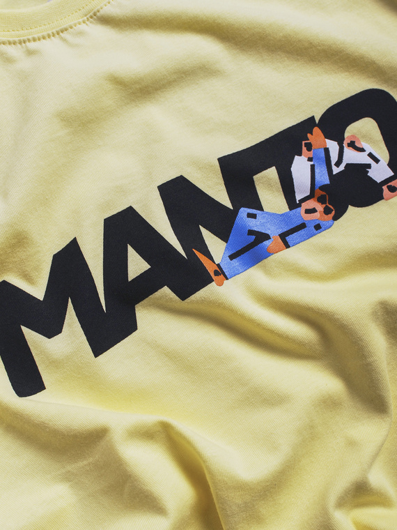 MANTO t-shirt  MURAL yellow