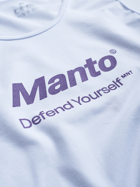 MANTO tank top DEFEND 23 white