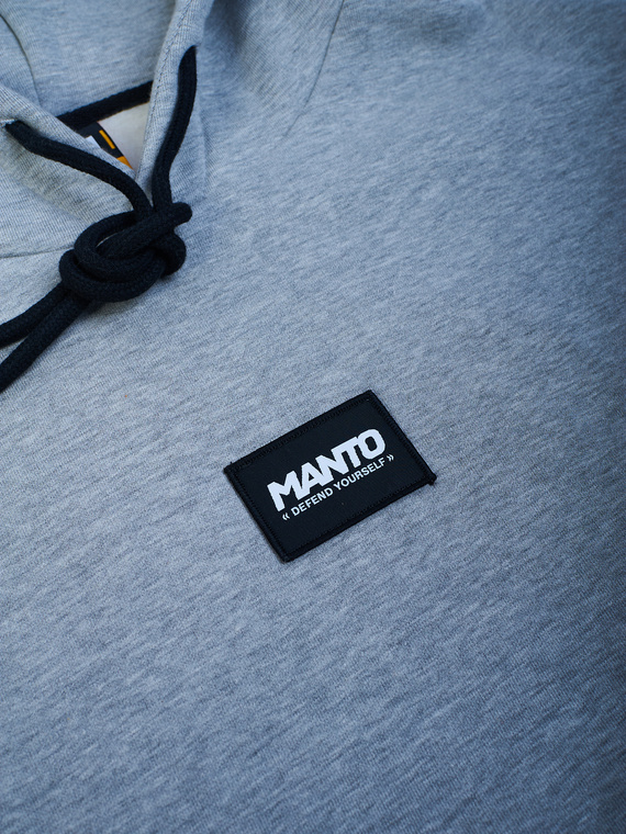 MANTO hoodie LABEL OVERSIZE heather gray 