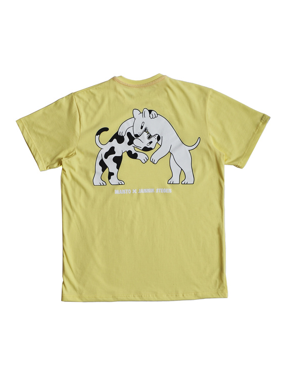 MANTO t-shirt DOGS yellow