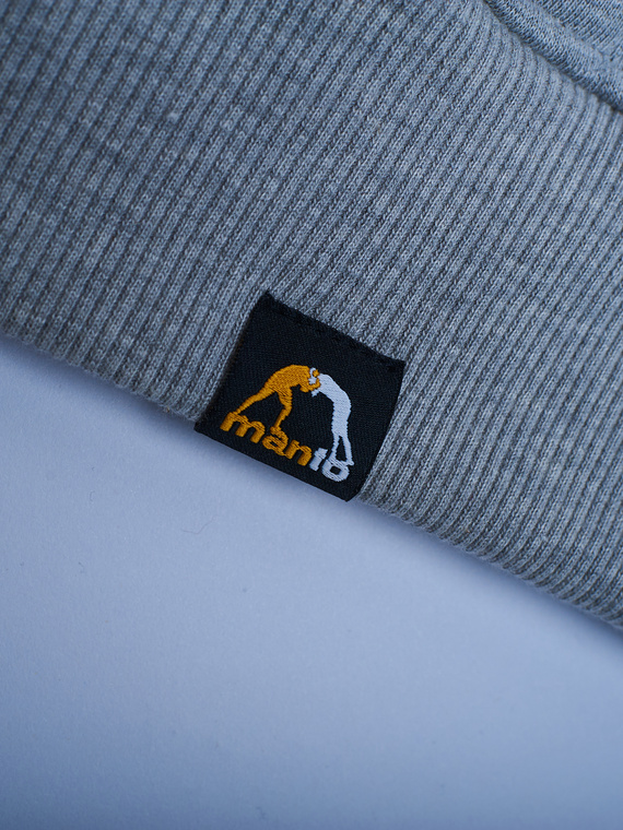 MANTO hoodie LABEL OVERSIZE heather gray 