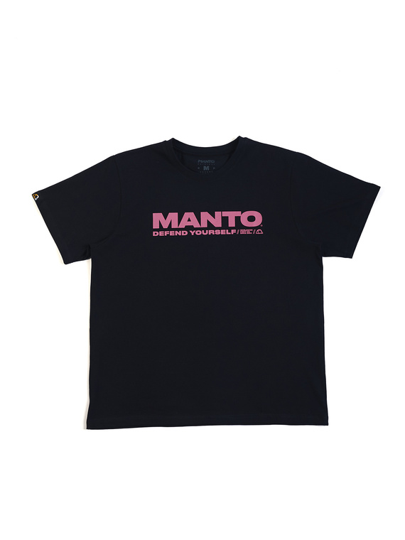 MANTO t-shirt DEFEND OVERSIZE black-pink