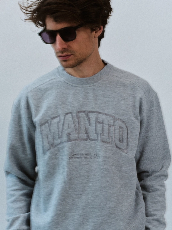 MANTO crewneck VARSITY  gray