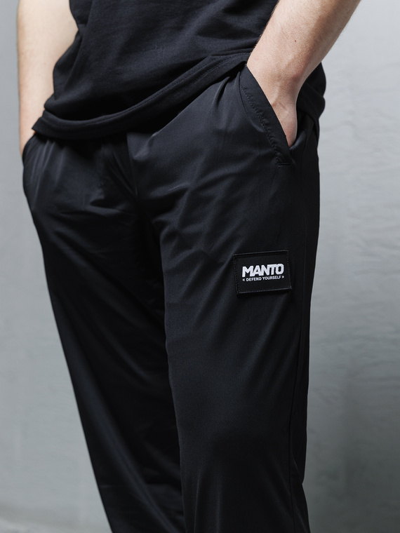 MANTO joggers pants EMBLEM black