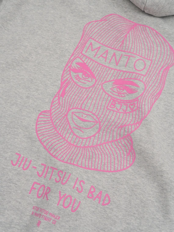 MANTO hoodie BALACLAVA OVERSIZE heather gray