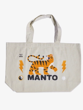 MANTO  tote bag TIGER`S TAIL large