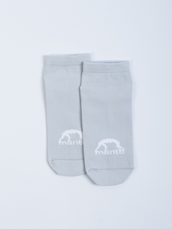 MANTO ankle socks LOGO gray