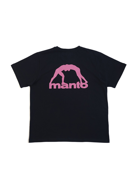 MANTO t-shirt DEFEND OVERSIZE black-pink