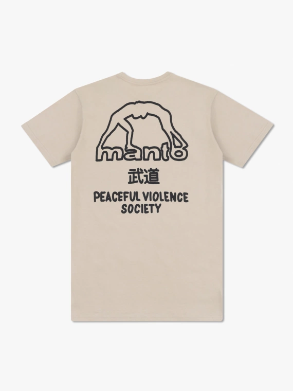 MANTO t-shirt SOCIETY 25 beige