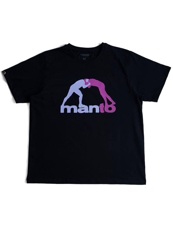 MANTO t-shirt DUO ROSA  OVERSIZE schwarz