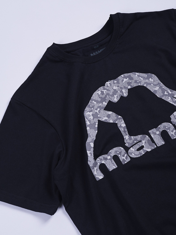 MANTO t-shirt LOGO CAMO schwarz