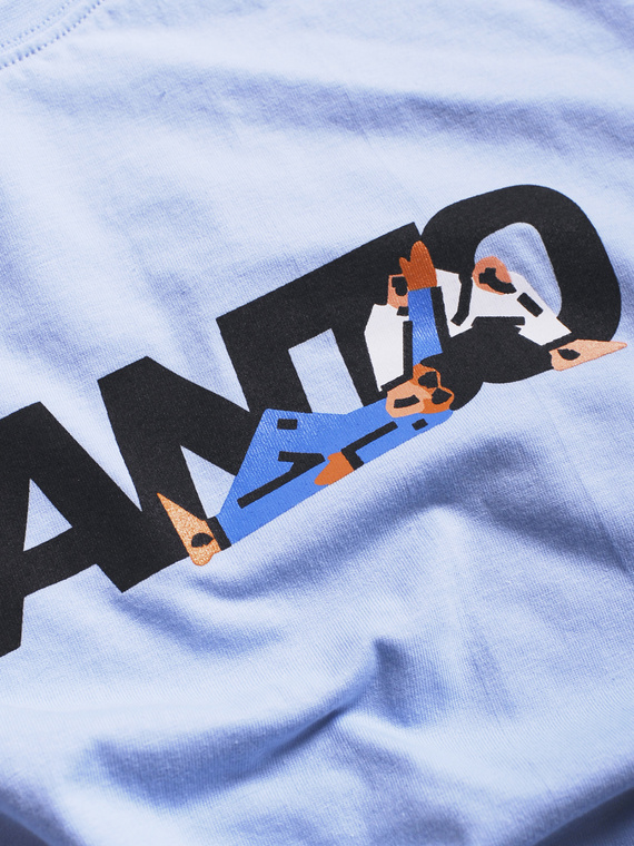 MANTO t-shirt  MURAL azure