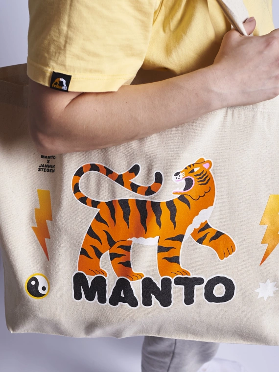 MANTO  tote bag TIGER`S TAIL large