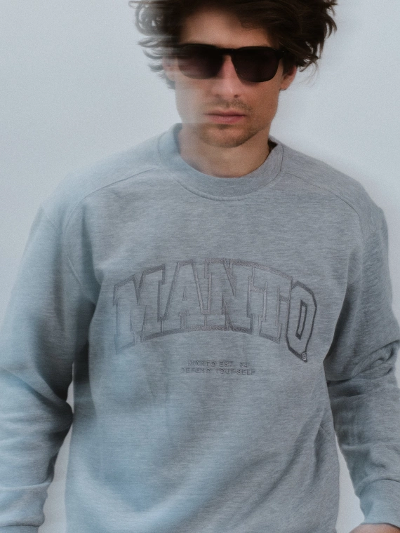 MANTO crewneck VARSITY  gray