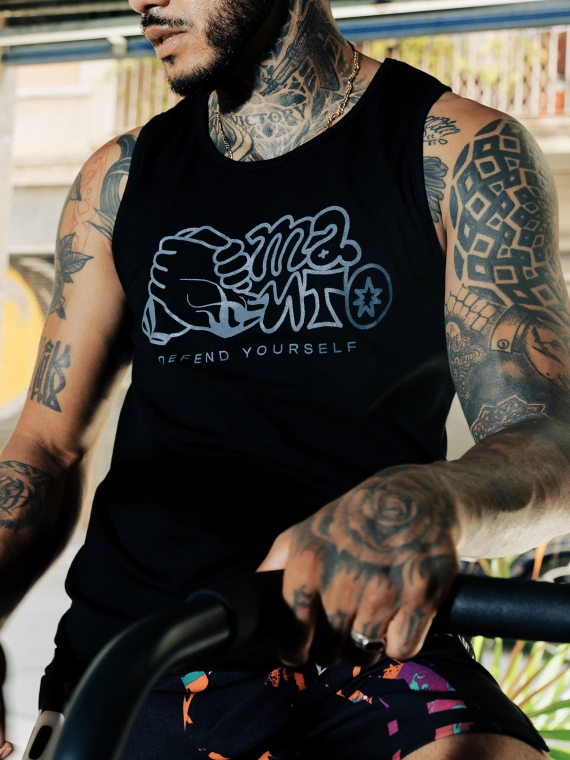 MANTO tank top BROS black