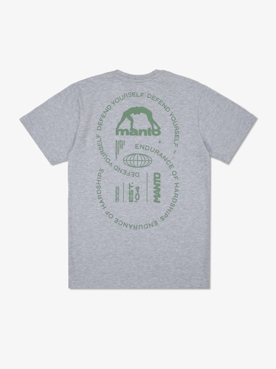 MANTO t-shirt AHEAD heather gray