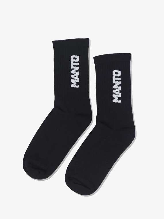 MANTO socks LOGOTYPE black-white