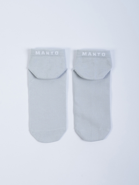 MANTO ankle socks LOGO gray