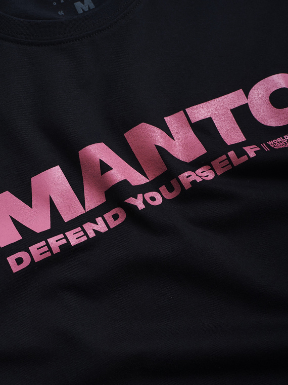 MANTO t-shirt DEFEND OVERSIZE black-pink