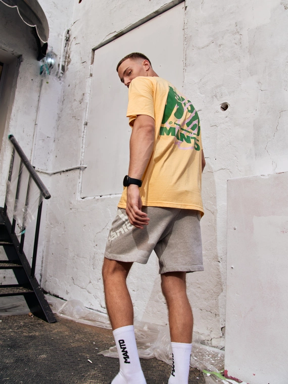 MANTO t-shirt HARMONY OVERSIZE yellow