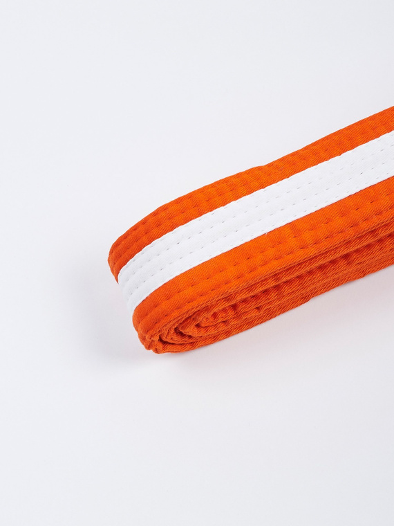 MANTO kids belt BJJ TAG orange with white stripe